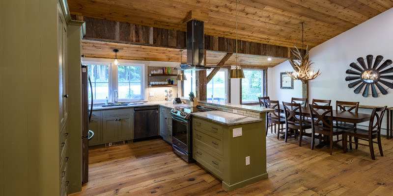 Custom condo kitchen and dining room in Warren, VT